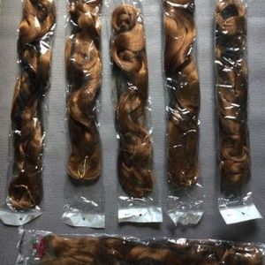 PRE STRETCHED CURLY ORANGE CROCHET HAIR